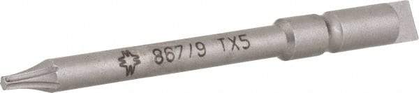 Wera - 4mm Drive, Torx Precision Screwdriver Bit - 1-3/4" OAL - Exact Industrial Supply