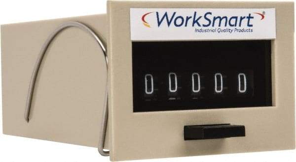 Value Collection - 5 Digit Mechanical Display Electromechanical Counter - Manual Reset - Exact Industrial Supply