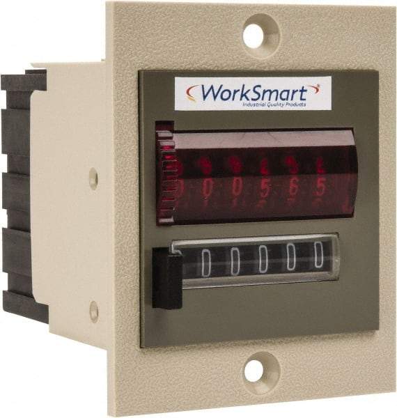 Value Collection - 6 Digit Mechanical Display Electromechanical Counter - Manual Reset - Exact Industrial Supply