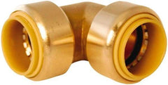 Value Collection - 2" Tube OD, 2-1/8 Standard Lead Free Brass Push-to-Connect Tube Union Elbow - Tube to Tube Connection, 200 Max psi, EPDM O-Ring - Exact Industrial Supply