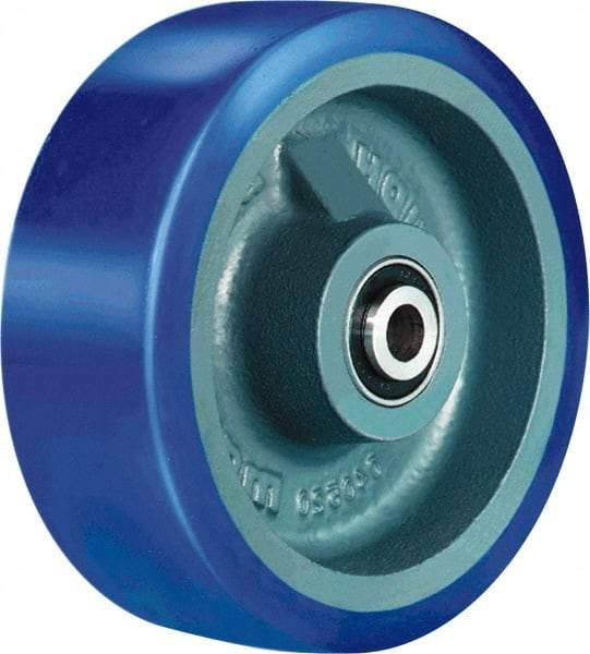 Hamilton - 6 Inch Diameter x 2 Inch Wide, Polyurethane on Cast Iron Caster Wheel - 960 Lb. Capacity, 2-1/2 Inch Hub Length, 3/4 Inch Axle Diameter, Sealed Precision Ball Bearing - Exact Industrial Supply