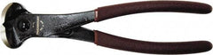 Paramount - 8" OAL, 11 AWG Capacity, End Cutting Pliers - 11/32" Jaw Length x 1-19/32" Jaw Width, Plastic Dipped Handle - Exact Industrial Supply
