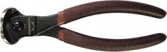 Paramount - 7" OAL, 11 AWG Capacity, End Cutting Pliers - 11/32" Jaw Length x 1-5/8" Jaw Width, Plastic Dipped Handle - Exact Industrial Supply