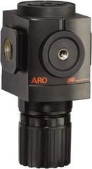 ARO/Ingersoll-Rand - 1 NPT Port, 290 CFM, Aluminum Heavy-Duty Regulator - 0 to 140 psi Range, 250 Max psi Supply Pressure, 1/8" Gauge Port Thread, 4.091" Wide x 7.223" High - Exact Industrial Supply