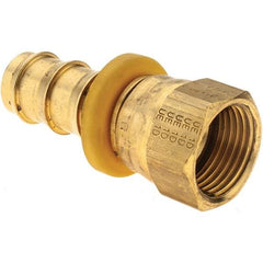 Parker - 5/8" ID 7/8-14 UNF Barbed Push On Female Fitting - Brass - Exact Industrial Supply