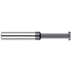 Harvey Tool - 3/8" Cut Diam, 0.0788" Cut Width, 3/8" Shank, Straight-Tooth Woodruff Keyseat Cutter - Exact Industrial Supply