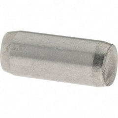Value Collection - 5mm Diam x 12mm Pin Length 416 Stainless Steel Precision Dowel Pin - C 36-42 Hardness, 1 Beveled & 1 Rounded End - Exact Industrial Supply