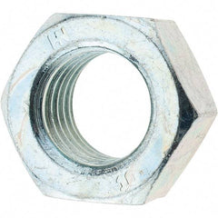 Value Collection - M16x2.00 Metric Coarse Steel Right Hand Hex Nut - 24mm Across Flats, 13mm High, Zinc-Plated Finish - Exact Industrial Supply