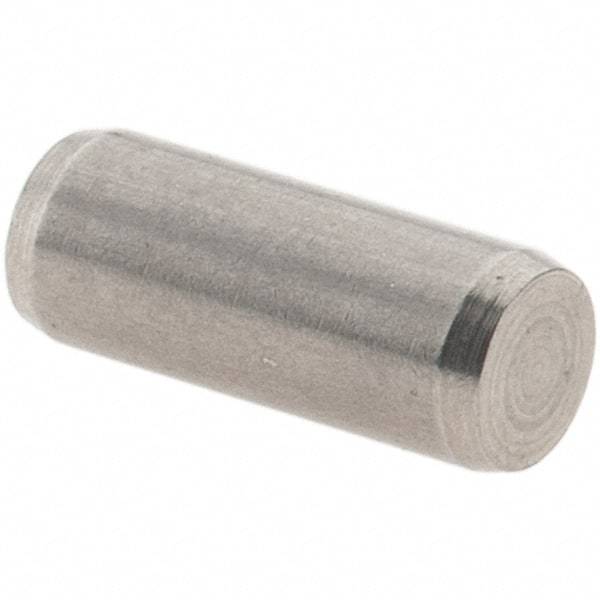 Value Collection - 4mm Diam x 10mm Pin Length 416 Stainless Steel Precision Dowel Pin - C 52-62 Hardness, 1 Beveled & 1 Rounded End - Exact Industrial Supply