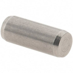 Value Collection - 4mm Diam x 10mm Pin Length 416 Stainless Steel Precision Dowel Pin - C 52-62 Hardness, 1 Beveled & 1 Rounded End - Exact Industrial Supply
