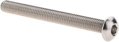 Value Collection - #10-32 UNF Hex Socket Drive, Button Screw - Grade 18.8 Stainless Steel, Fully Threaded, 2" Length Under Head - Exact Industrial Supply