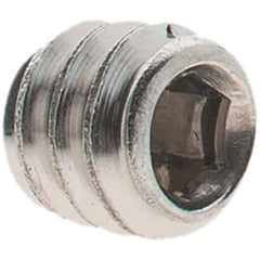 Value Collection - #10-24 UNC, 3/16" OAL, Cup Point Set Screw - Grade 18-8 Stainless Steel, 3/32" Key - Exact Industrial Supply