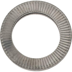 Made in USA - 1.1496" OD, Uncoated, Stainless Steel Wedge Lock Washer - Grade 316L, 0.7598 to 0.7756" ID - Exact Industrial Supply
