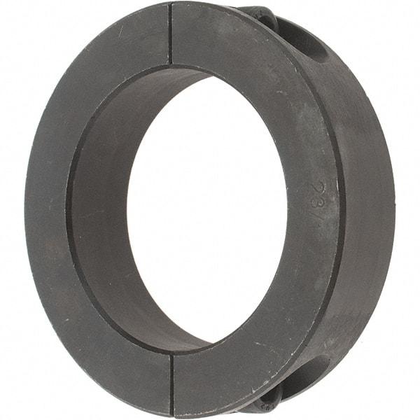 Value Collection - 2-3/16" Bore, Steel, Two Piece Shaft Collar - 3-1/4" Outside Diam, 3/4" Wide - Exact Industrial Supply