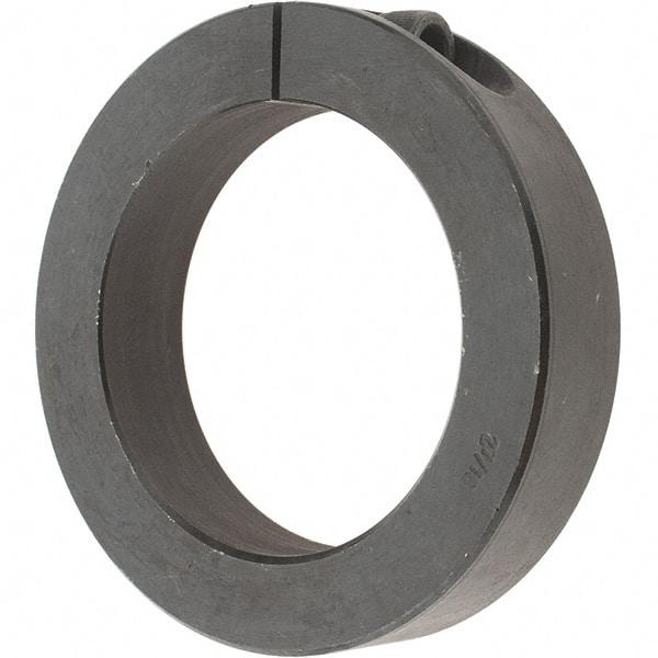 Value Collection - 2-7/16" Bore, Steel, One Piece One Piece Split Shaft Collar - 3-1/2" Outside Diam, 3/4" Wide - Exact Industrial Supply