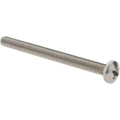 Value Collection - #10-24 UNC, 2-1/2" Length Under Head Phillips Drive Machine Screw - Pan Head, Grade 18-8 Stainless Steel, Uncoated, Without Washer - Exact Industrial Supply