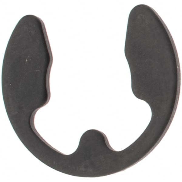 Rotor Clip - 11 to 15mm Shaft Diam, 10mm Groove Diam, Spring Steel Metric External E Style Retaining Ring - Exact Industrial Supply