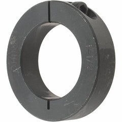 Value Collection - 1-1/2" Bore, Steel, One Piece Clamp Collar - 2-3/8" Outside Diam, 9/16" Wide - Exact Industrial Supply