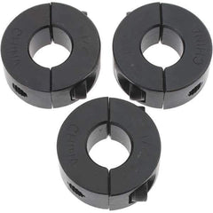 Value Collection - 1/2" Bore, Steel, Two Piece Shaft Collar - 1-1/8" Outside Diam, 13/32" Wide - Exact Industrial Supply