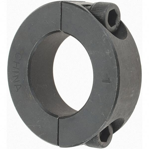 Value Collection - 1" Bore, Steel, Two Piece Shaft Collar - 1-3/4" Outside Diam, 1/2" Wide - Exact Industrial Supply