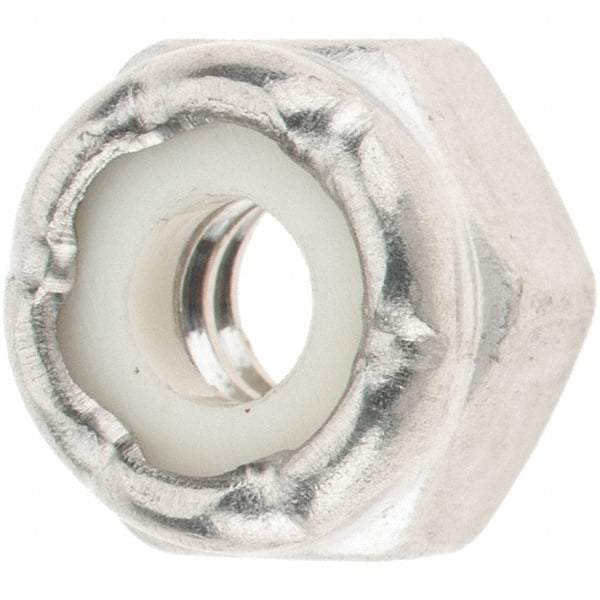 Value Collection - #10-24 UNC 316 Hex Lock Nut with Nylon Insert - 1/4" High - Exact Industrial Supply