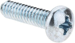 Value Collection - #10-24 UNC, 3/4" Length Under Head Phillips Drive Machine Screw - Pan Head, Grade 2 Steel, Zinc-Plated Finish, Without Washer - Exact Industrial Supply