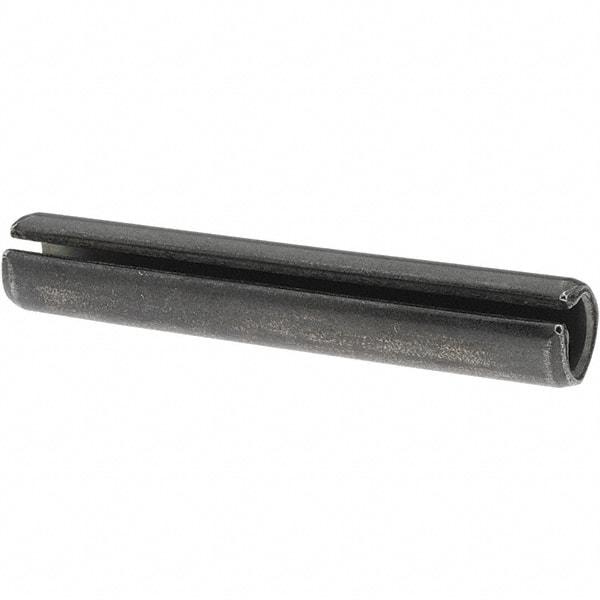 Value Collection - 1/2" Diam x 3" Long Slotted Spring Pin - Grade 1070-1090 Alloy Steel, Black Oxide Finish - Exact Industrial Supply