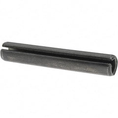 Value Collection - 1/2" Diam x 3" Long Slotted Spring Pin - Grade 1070-1090 Alloy Steel, Black Oxide Finish - Exact Industrial Supply