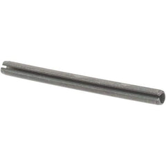 Value Collection - 5/64" Diam x 1" Long Slotted Spring Pin - Grade 1070-1090 Alloy Steel, Uncoated - Exact Industrial Supply