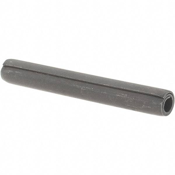 Value Collection - 7/32" Diam x 1-3/4" Long Coiled Spring Pin - Grade 1070-1090 Alloy Steel, Black Oxide Finish - Exact Industrial Supply