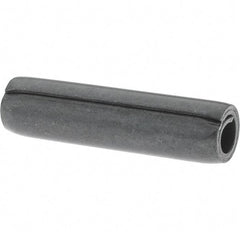 Value Collection - 5/16" Diam x 1-1/4" Long Coiled Spring Pin - Grade 1070-1090 Alloy Steel, Black Oxide Finish - Exact Industrial Supply
