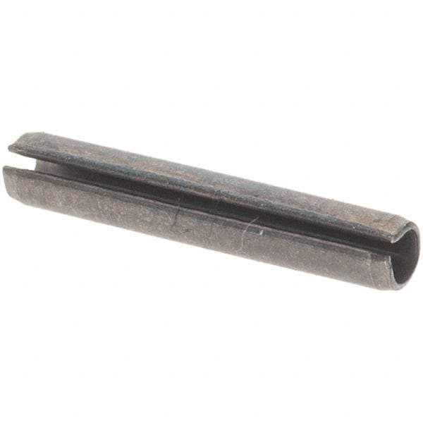 Value Collection - 1/16" Diam x 3/8" Long Slotted Spring Pin - Grade 1070-1090 Alloy Steel, Black Oxide Finish - Exact Industrial Supply