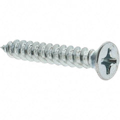 Value Collection - #12 Flat Head Phillips Sheet Metal Screw - Steel, 1-1/2" OAL, Grade 2 - Exact Industrial Supply