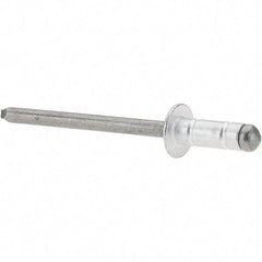 RivetKing - Dome Head Aluminum Multi Grip Blind Rivet - Steel Mandrel, 0.047" to 0.252" Grip, 0.415" Length Under Head, 5/32" Body Diam - Exact Industrial Supply