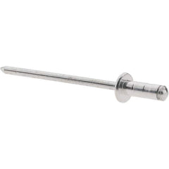 Value Collection - Dome Head Aluminum Multi Grip Blind Rivet - Steel Mandrel, 0.039" to 0.189" Grip, 0.328" Length Under Head, 1/8" Body Diam - Exact Industrial Supply
