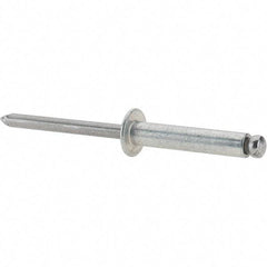 Value Collection - Size 612 Dome Head Steel Open End Blind Rivet - Steel Mandrel, 0.626" to 3/4" Grip, 3/8" Head Diam, 0.192" to 0.196" Hole Diam, 0.95" Length Under Head, 3/16" Body Diam - Exact Industrial Supply