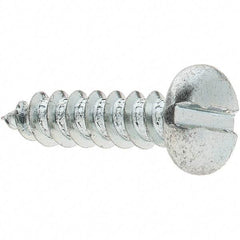 Value Collection - #14 Pan Head Slotted Sheet Metal Screw - Steel, 1" Length Under Head, Grade 2 - Exact Industrial Supply