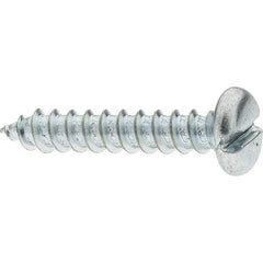Value Collection - #14 Pan Head Slotted Sheet Metal Screw - Steel, 1-1/4" Length Under Head, Grade 2 - Exact Industrial Supply