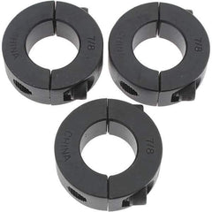Value Collection - 7/8" Bore, Steel, Two Piece Shaft Collar - 1-5/8" Outside Diam, 1/2" Wide - Exact Industrial Supply