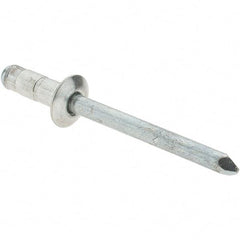Value Collection - Size 63-64 Dome Head Steel Multi Grip Blind Rivet - Steel Mandrel, 0.156" to 1/4" Grip, 0.386" Head Diam, 0.192" to 0.196" Hole Diam, 1/2" Length Under Head, 3/16" Body Diam - Exact Industrial Supply