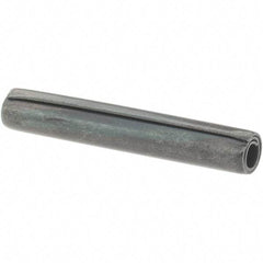 Value Collection - 5/32" Diam x 1" Long Coiled Spring Pin - Grade 1070-1090 Alloy Steel, Black Oxide Finish - Exact Industrial Supply