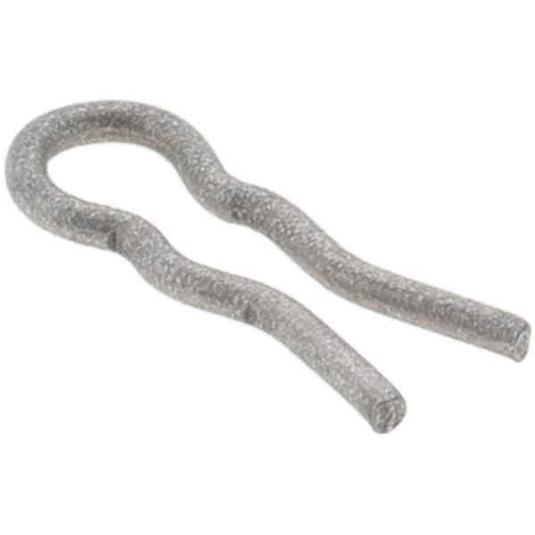 Value Collection - 3/32" Groove, 23/64" Long, Plain Spring Steel Hair Pin Clip - 1/16" Clip Diam, 0.026" Shaft Diam, Grade 2 - Exact Industrial Supply