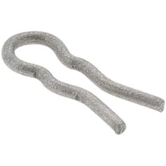 Value Collection - 3/32" Groove, 23/64" Long, Plain Spring Steel Hair Pin Clip - 1/16" Clip Diam, 0.026" Shaft Diam, Grade 2 - Exact Industrial Supply