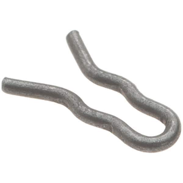 Value Collection - 5/64" Groove, 9/32" Long, Plain Spring Steel Hair Pin Clip - 1/16" Clip Diam, 0.026" Shaft Diam, Grade 2 - Exact Industrial Supply