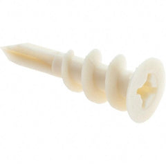 Value Collection - 3/8 to 5/8" Thick, Self Drilling Drywall & Hollow Wall Anchor - Nylon, Use with Wallboard - Exact Industrial Supply