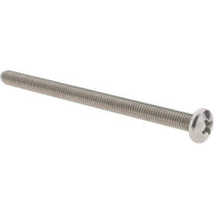 Value Collection - #10-32 UNF, 3" Length Under Head Phillips Drive Machine Screw - Pan Head, Grade 18-8 Stainless Steel, Uncoated, Without Washer - Exact Industrial Supply