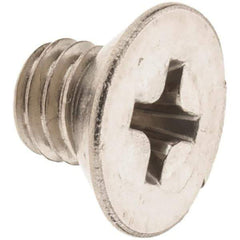 Value Collection - #10-32 UNC, 1/4" OAL Phillips Drive Machine Screw - Oval Head, Grade 18-8 Stainless Steel, Uncoated, Without Washer - Exact Industrial Supply