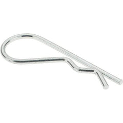 Value Collection - 3/8 to 5/8" Shaft Diam, 2-5/16" Long, 3/32" Wire Diam, Hair Pin Cotter - Grade 2 Spring Steel, Plain Steel Finish - Exact Industrial Supply