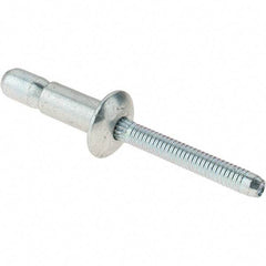 Value Collection - Protruding Head Steel Structural Blind Rivet - Steel Mandrel, 0.08" to 3/8" Grip, 0.53" Head Diam, 0.261" to 0.272" Hole Diam, 0.56" Length Under Head, 1/4" Body Diam - Exact Industrial Supply