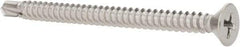 Value Collection - #10, Flat Head, Phillips Drive, 2-1/2" OAL, #3 Point, Self Drilling Screw - Grade 410 Stainless Steel - Exact Industrial Supply